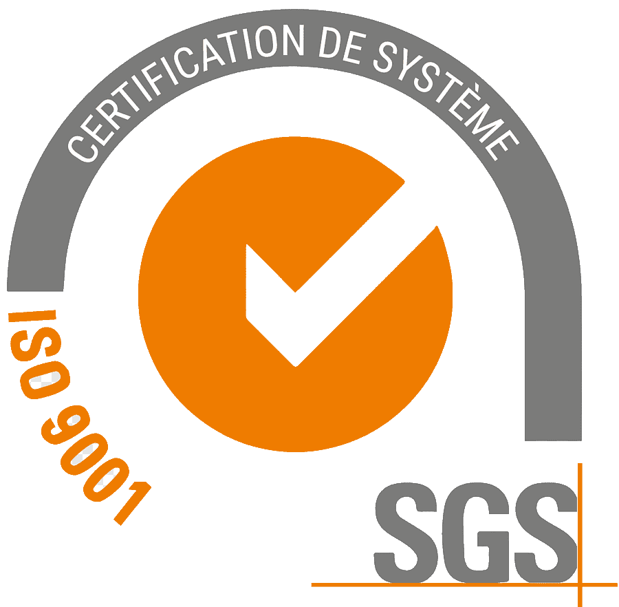 ISO 9001:2015 品質管理系統認證標章（示意）